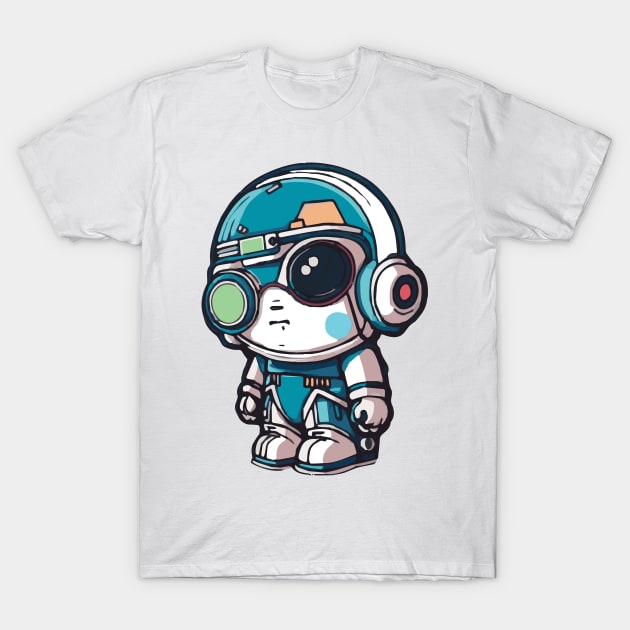Space bunny in helmet T-Shirt by newbeltane